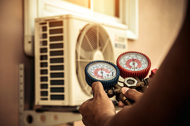 Professional Ductwork Repair technician working in Mayville, NY